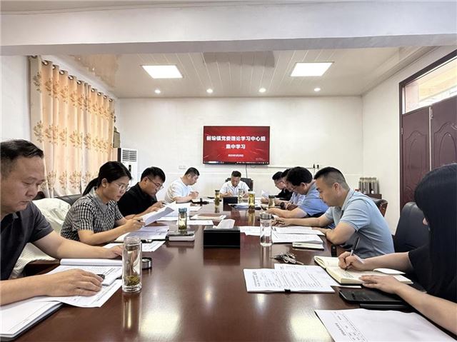 兴化市新垛镇召开5月份党委理论学习中心组集中学习会议