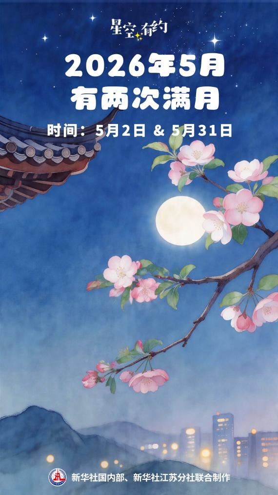 星空有约丨5月“满月双黄蛋” 2日迎来第一场